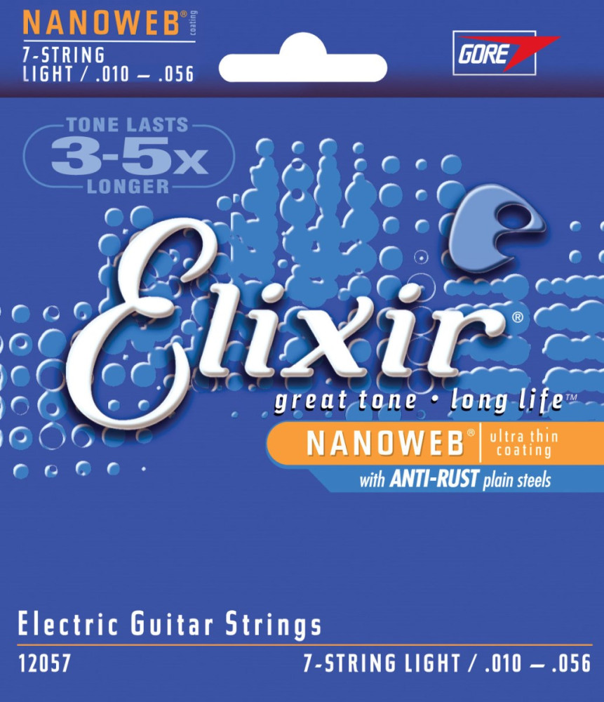 Струны Elixir Electric 7-String Nanoweb Light 10-56 (12057)