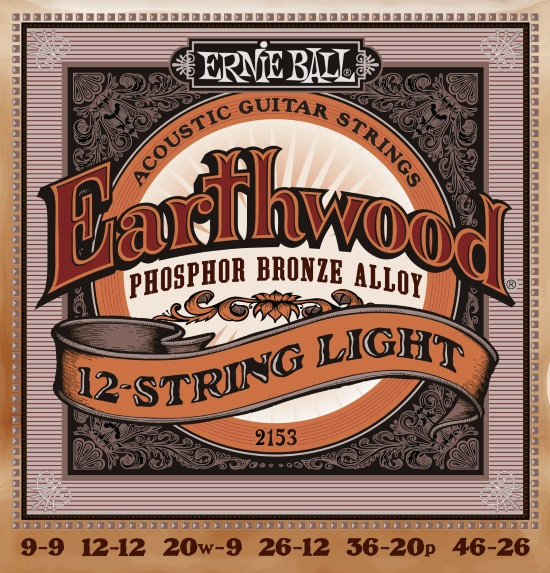 Струны Ernie Ball Earthwood Phosphor Bronze 12-String 9-46 (2153)