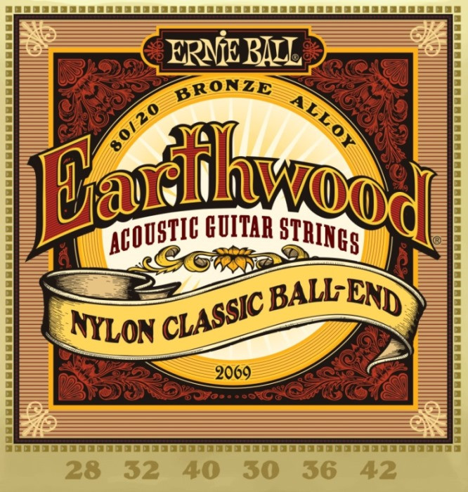 Струны Ernie Ball Earthwood Nylon Ball-End 28-42 (P02069)
