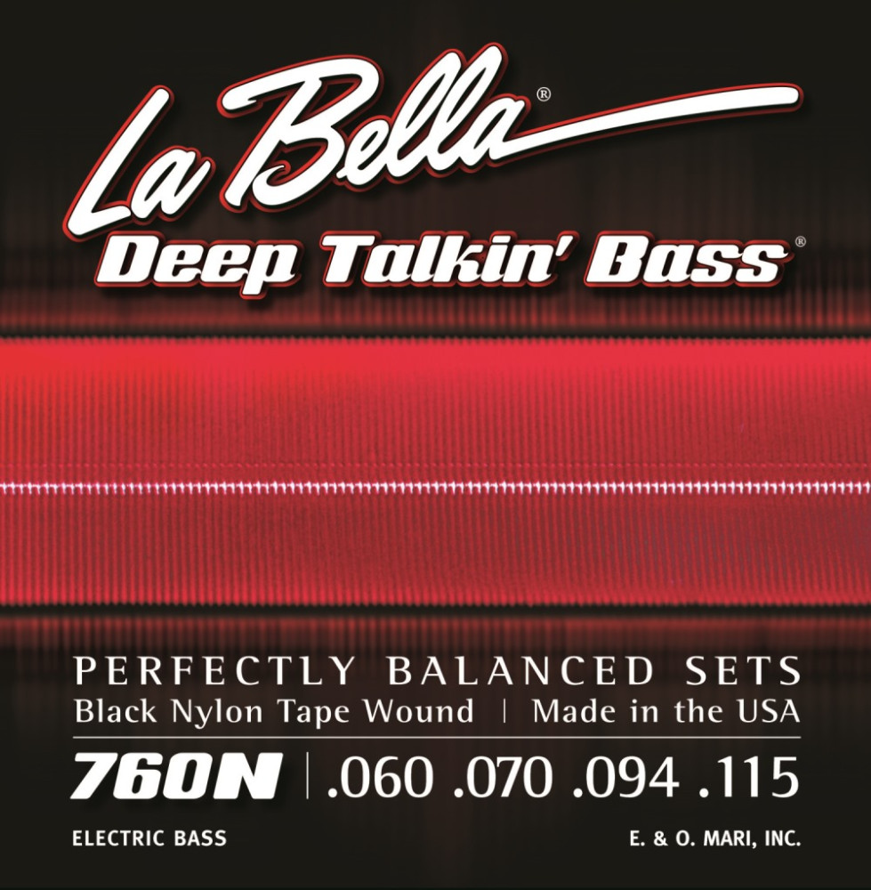 Струны La Bella Deep Talkin Bass Black Nylon Tape 60-115 (760N)