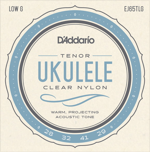 Струны DAddario Clear Nylon Ukulele Low-G Tenor (EJ65TLG)