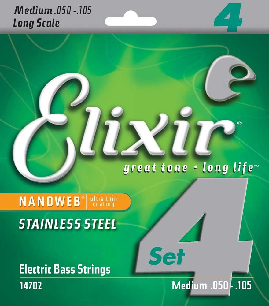 Струны Elixir Bass Stainless Steel Nanoweb 50-105 (14702)
