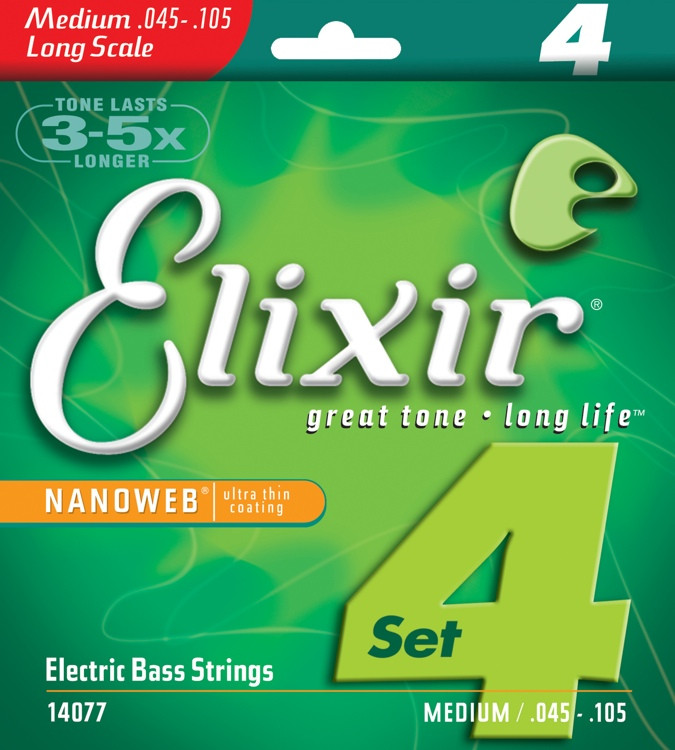 Струны Elixir Bass Nanoweb 45-105 (14077)