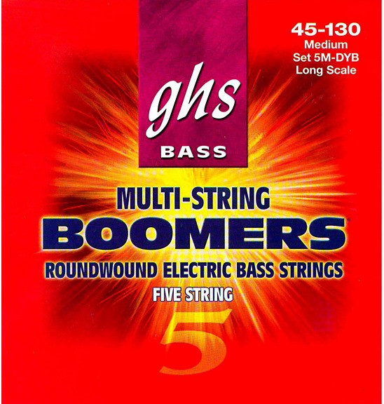 Струны GHS Bass Boomers 5-String 45-130 (5M-DYB)