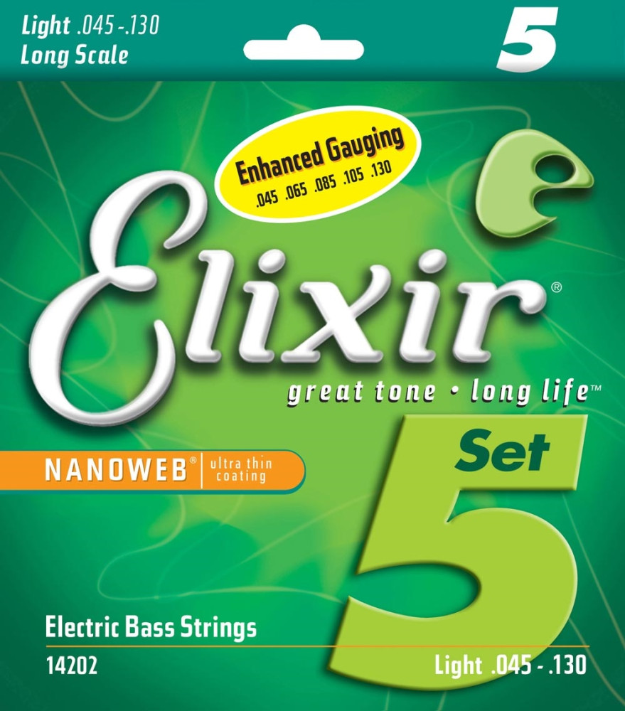 Струны Elixir Bass 5-String Nanoweb 45-130 (14202)