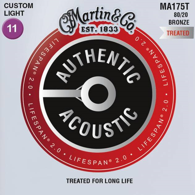 Струны Martin Authentic Acoustic Lifespan 2.0 Bronze 11-52 (MA175T)