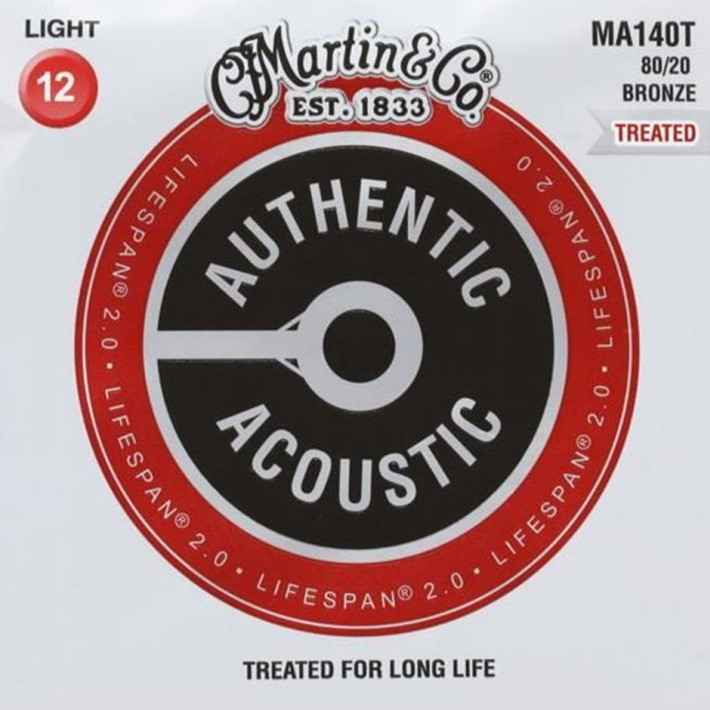 Струны Martin Authentic Acoustic Lifespan 2.0 Bronze 12-54 (MA140T)