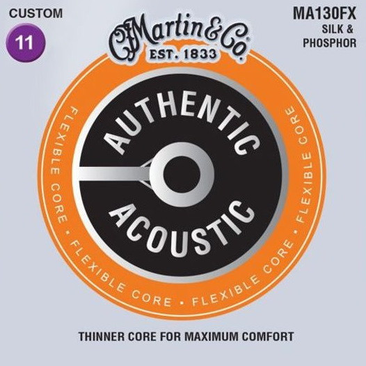 Струны Martin Authentic Acoustic Flexible Core Silk and Phosphor 11-47 (MA130FX)