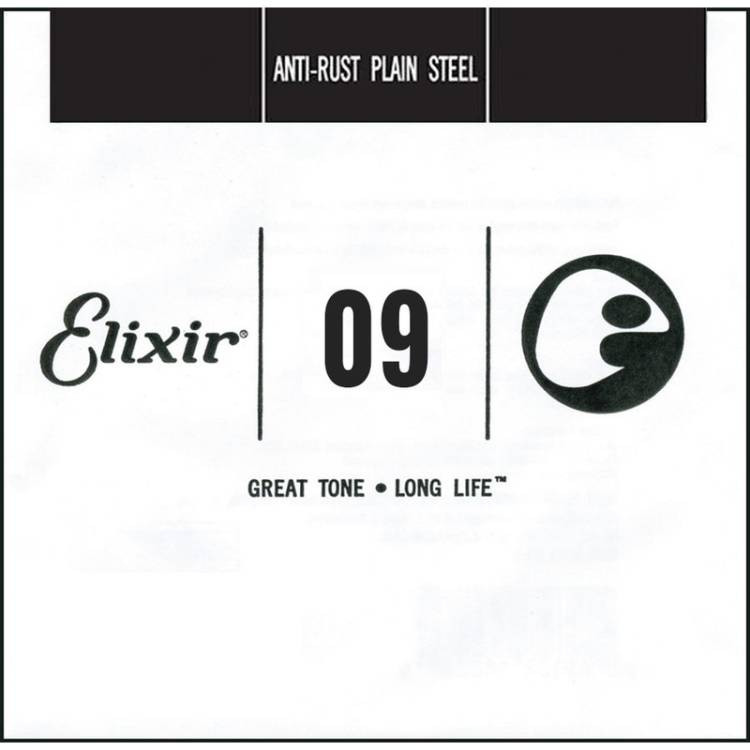 Струны Elixir Anti-Rust Plain Steel Single 09 (13009)