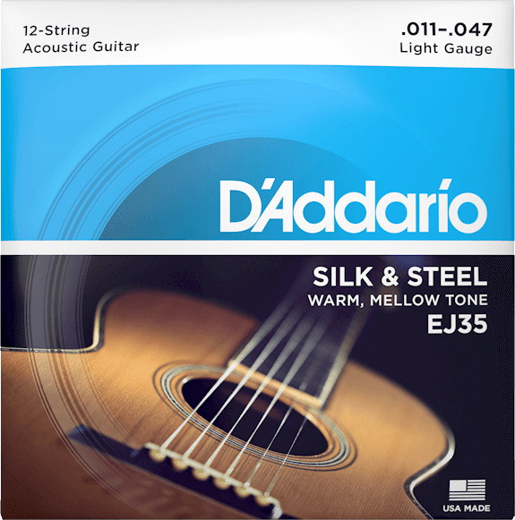 Струны DAddario Acoustic Silk and Steel 12-String 11-47 (EJ35)