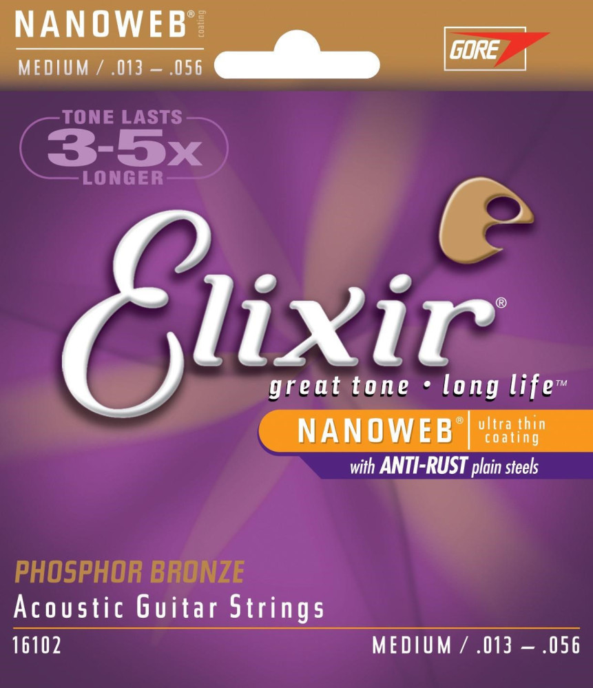 Струны Elixir Acoustic Phosphor Bronze NW Medium 13-56 (16102)