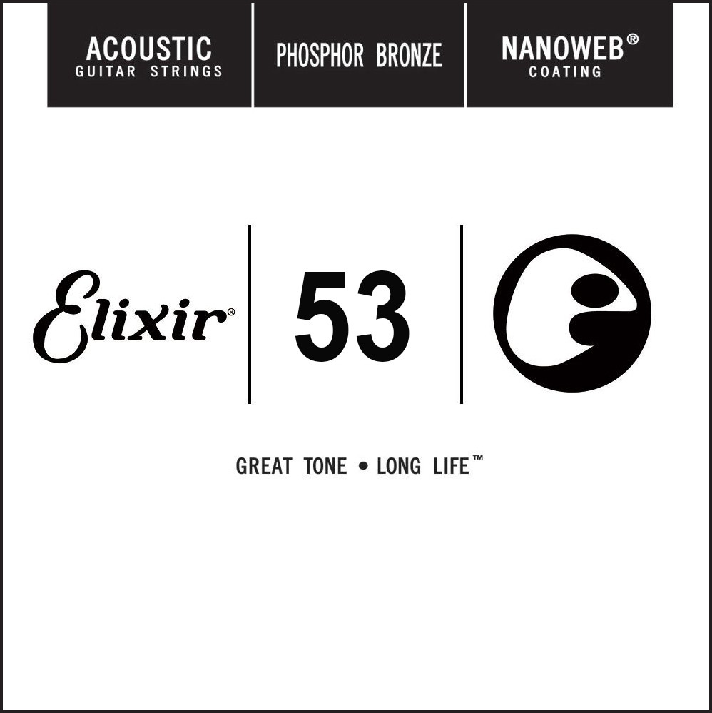 Струны Elixir Acoustic Nanoweb Phosphor Bronze Single 53 (14153)