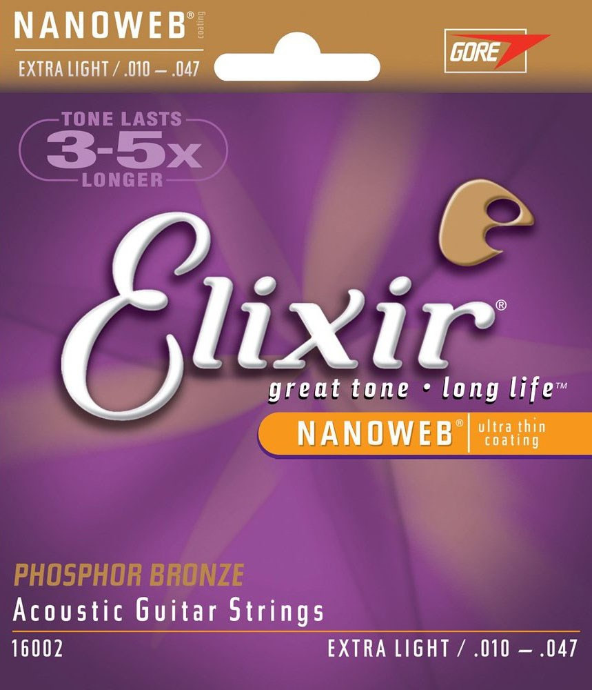 Струны Elixir Acoustic Phosphor Bronze NW Extra Light 10-47 (16002)