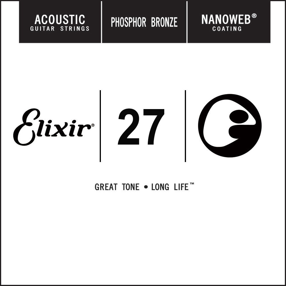Струны Elixir Acoustic Nanoweb Phosphor Bronze Single 27 (14127)