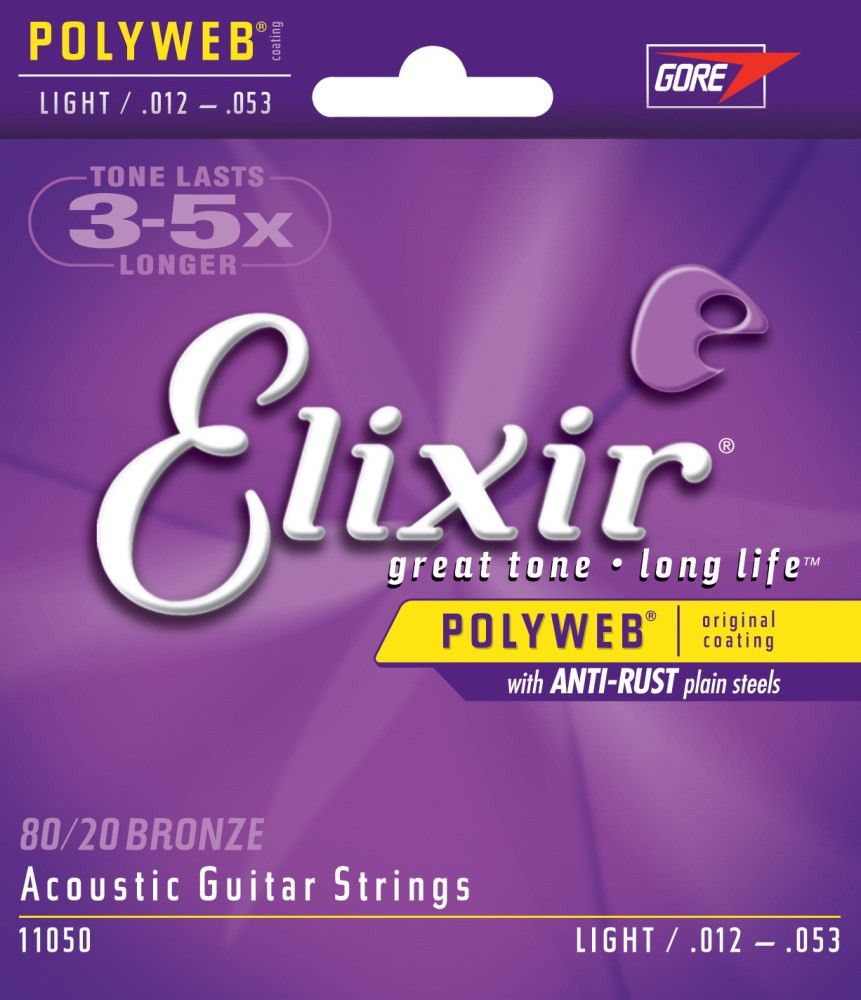 Струны Elixir Acoustic 80/20 Bronze PW Light 12-53 (11050)