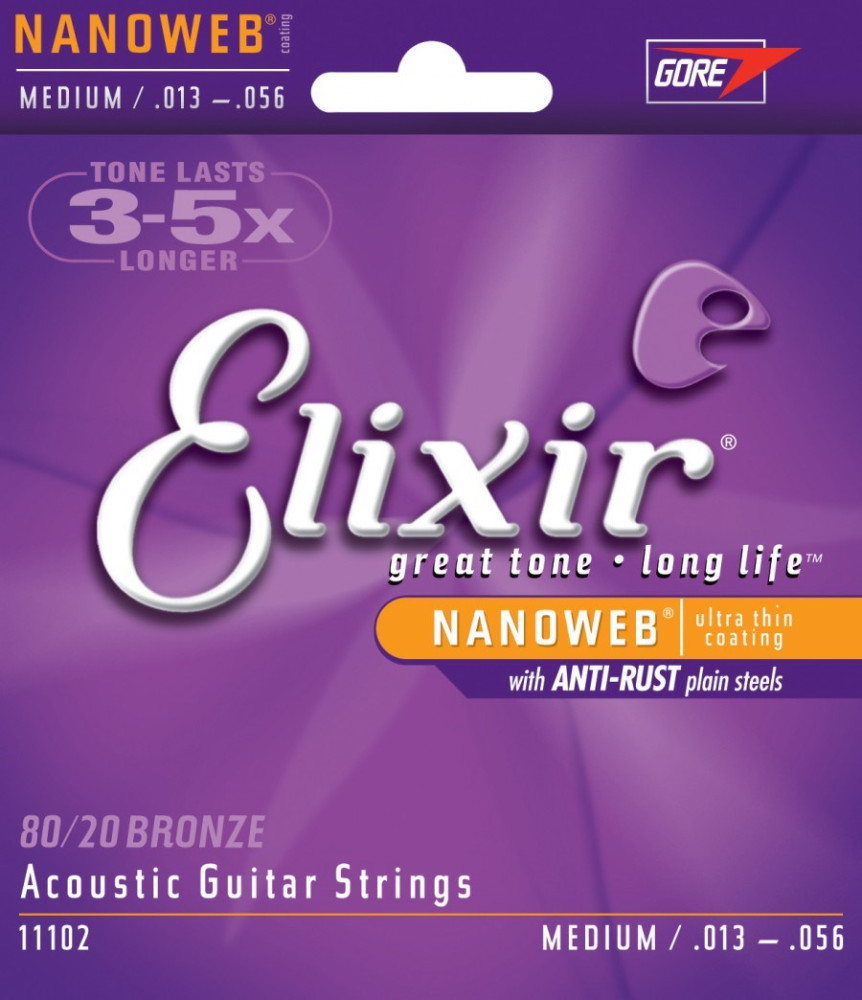 Струны Elixir Acoustic 80/20 Bronze NW Medium 13-56 (11102)
