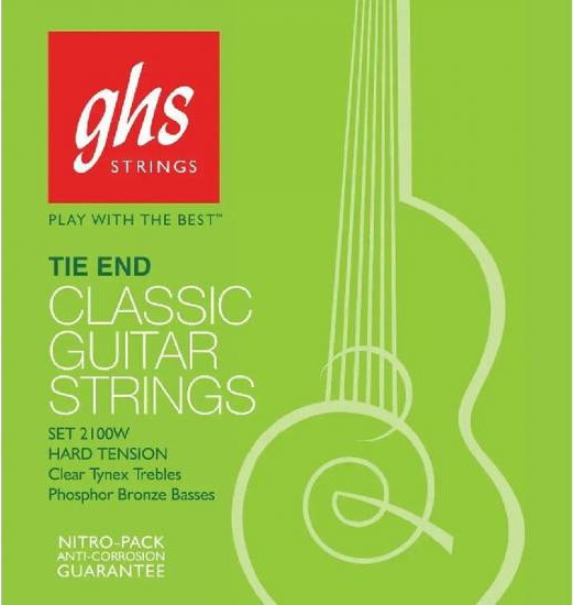 Струны GHS 2100W Tie End Classic Guitar Strings Hard Tension