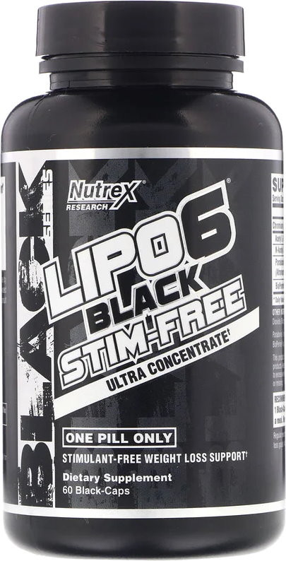 Сжигатель жира Nutrex Lipo-6 Black Stim-Free Ultra Concentrate 60 cap