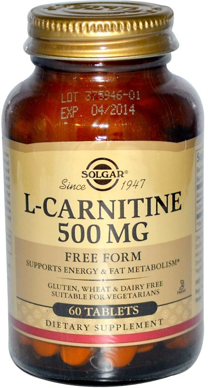 Сжигатель жира SOLGAR L-Carnitine 500 mg