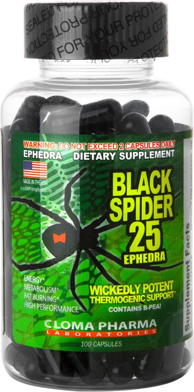 Сжигатель жира Cloma Pharma Black Spider 25 100 cap