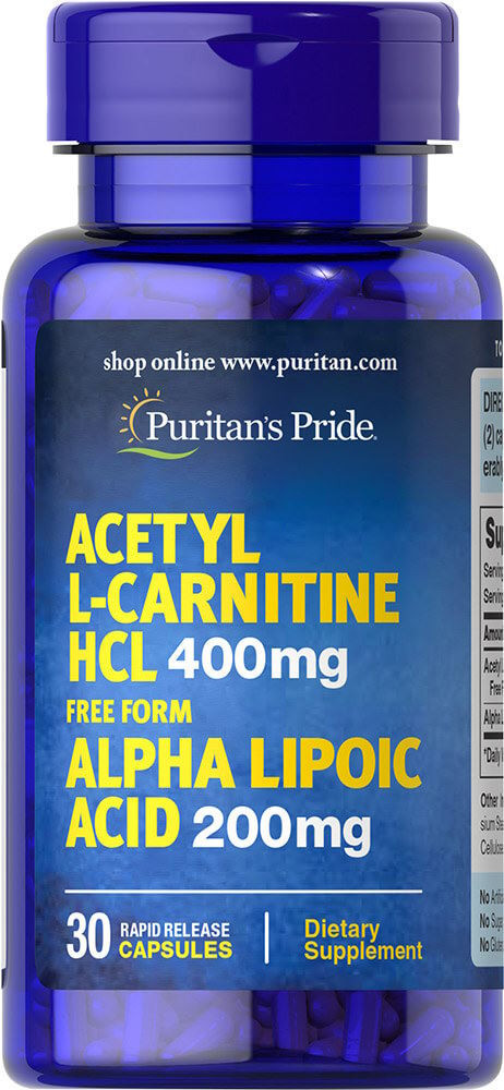 Сжигатель жира Puritans Pride Acetyl L-Carnitine 400 mg/Alpha Lipoic Acid 200 mg