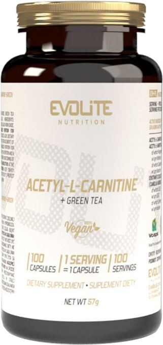 Сжигатель жира Evolite Nutrition Acetyl L-Carnitine Green Tea 100 cap