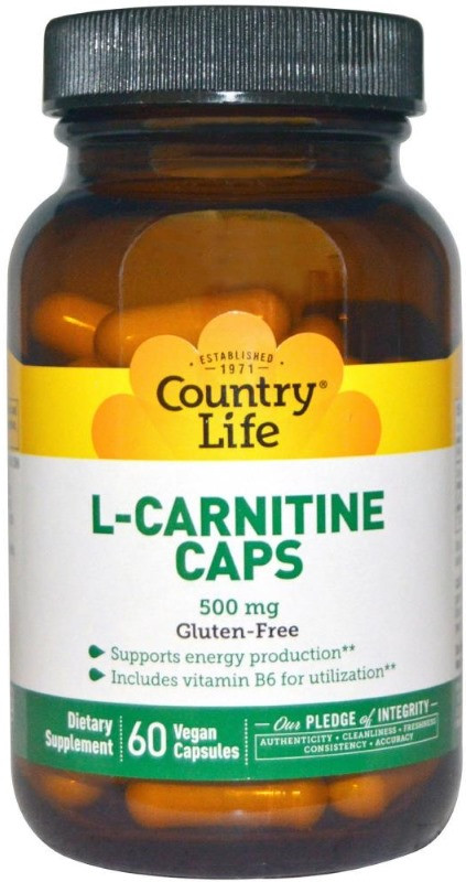 Сжигатель жира Country Life L-Carnitine 500 mg 60 cap