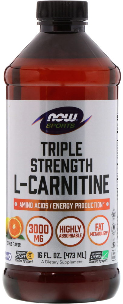 Спалювач жиру Now Triple Strength L-Carnitine 3000 mg 473 ml