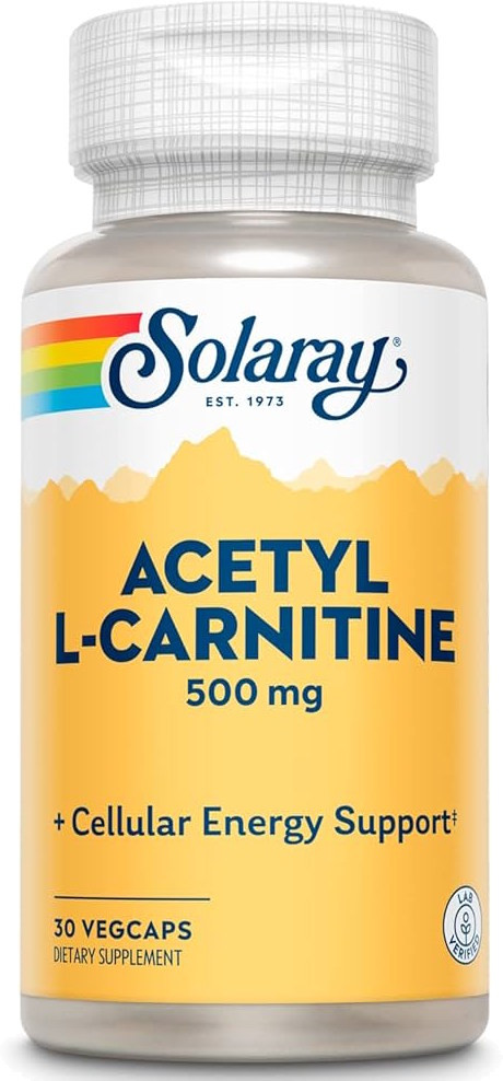 Спалювач жиру Solaray Acetyl L-Carnitine 500 mg 30 cap