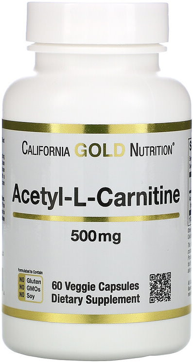 Спалювач жиру California Gold Nutrition Acetyl-L-Carnitine 500 mg 60 cap