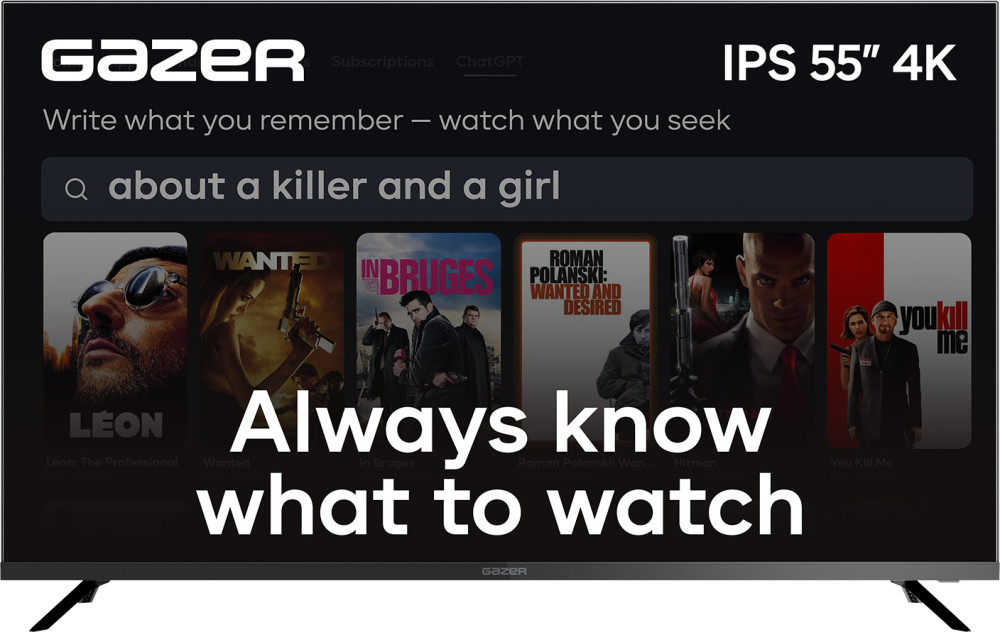 Телевізор Gazer TV55-UN1