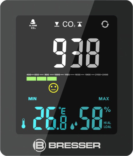 Термометр / барометр BRESSER CO Air Quality Monitor Smile