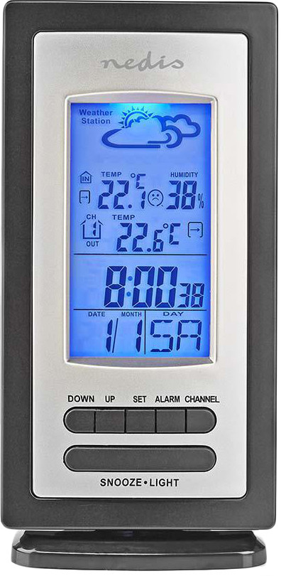 Термометр / барометр Nedis WEST201GY