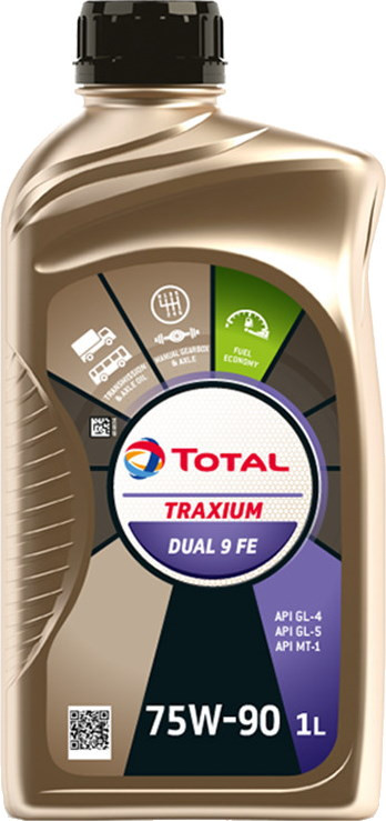 Трансмиссионное масло Total Traxium Dual 9 FE 75W-90 1L