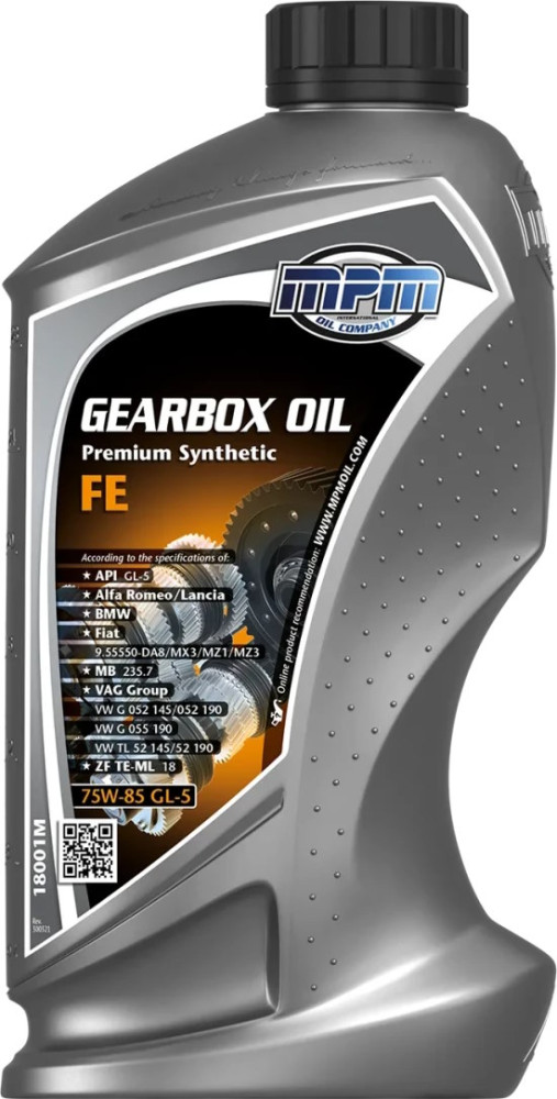 Трансмиссионное масло MPM Gearbox Oil 75W-85 GL-5 Premium Synthetic FE