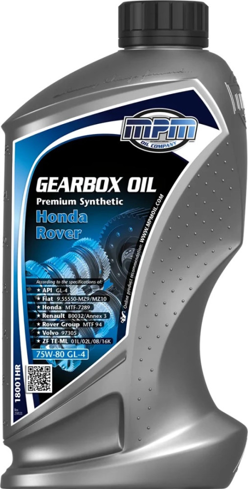 Трансмиссионное масло MPM Gearbox Oil 75W-80 GL-4 Premium Synthetic Honda/Rover