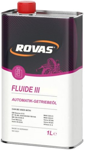 Трансмиссионное масло Rovas Fluide III 1L