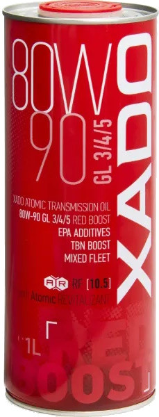 Трансмиссионное масло XADO Atomic Oil 80W-90 GL 3/4/5 Red Boost 1L