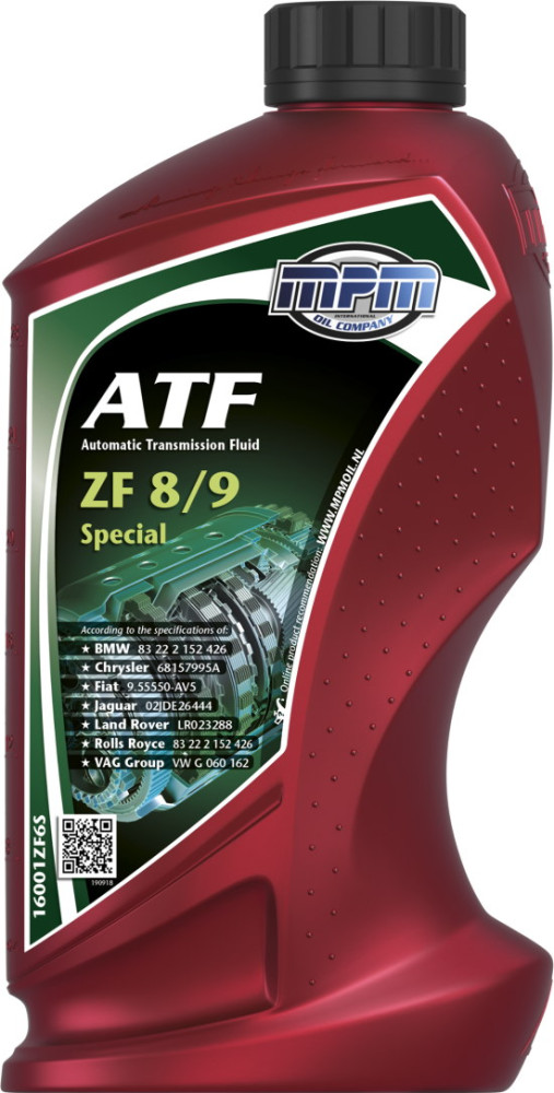 Трансмиссионное масло MPM ATF ZF 8/9 Special