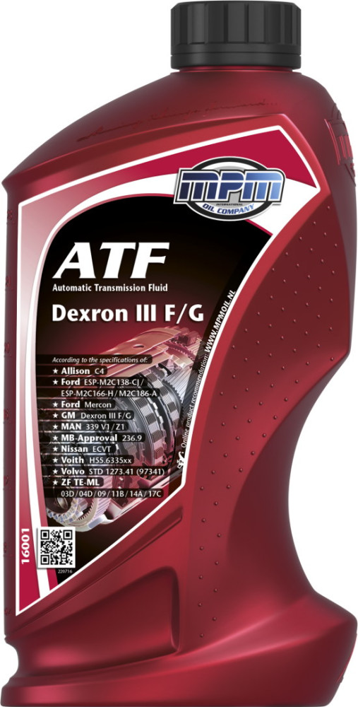 Трансмісійне мастило MPM ATF Dexron III F/G