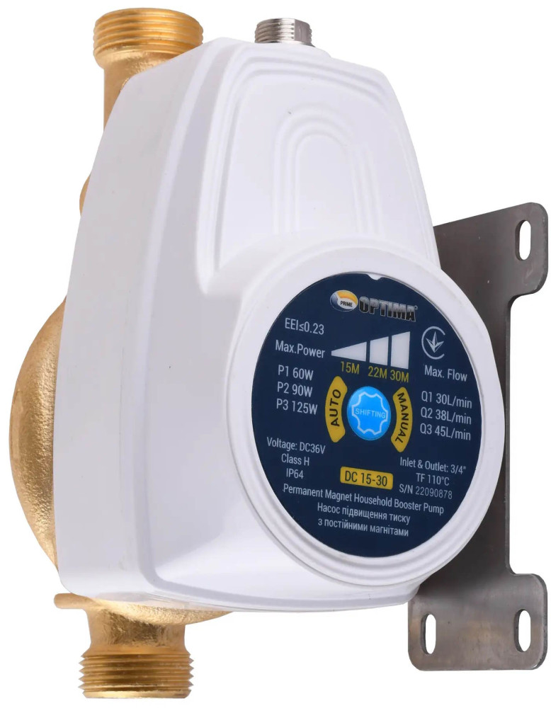 Циркуляционный насос Optima Prime DC 15-30 Auto 3/4 165 мм