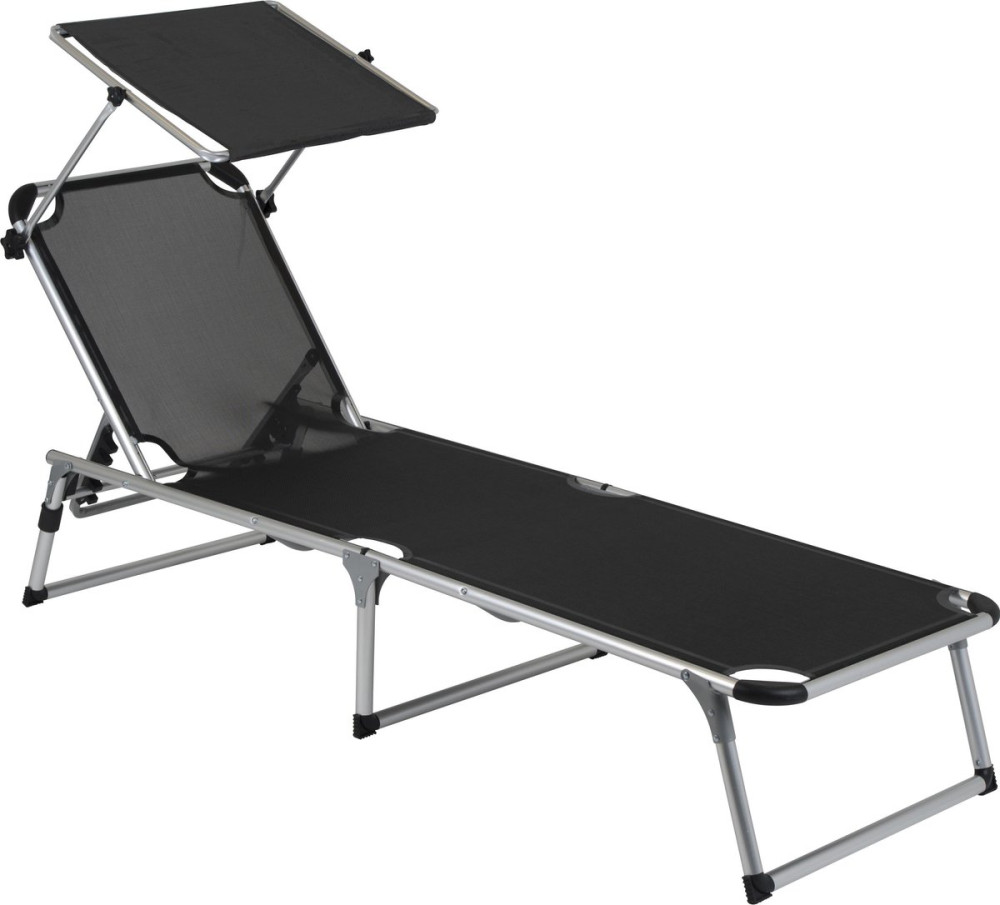 Шезлонг Bo-Camp Sun Lounger With Sunscreen 5 Positions