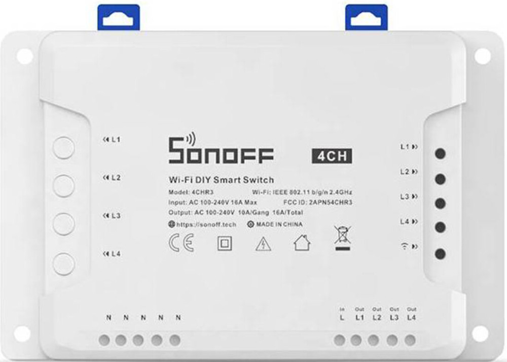 Умная розетка Sonoff 4CHR3