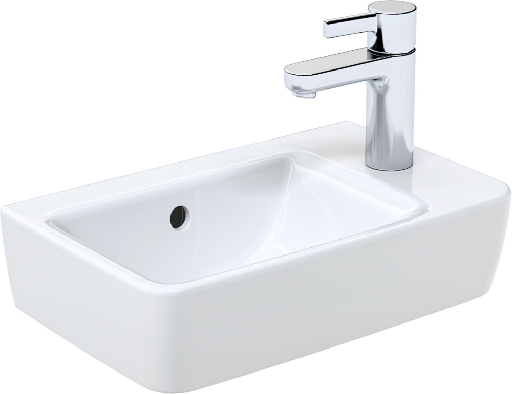 Умывальник Geberit Selnova Compact 40 501.517.00.7 400 мм чаша слева