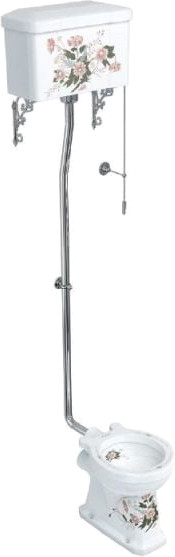 Унітаз Burlington English Garden P2D-C5D-T30CHR