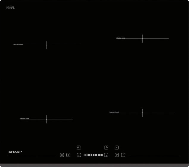 Варочная поверхность Sharp KH6I19BS00