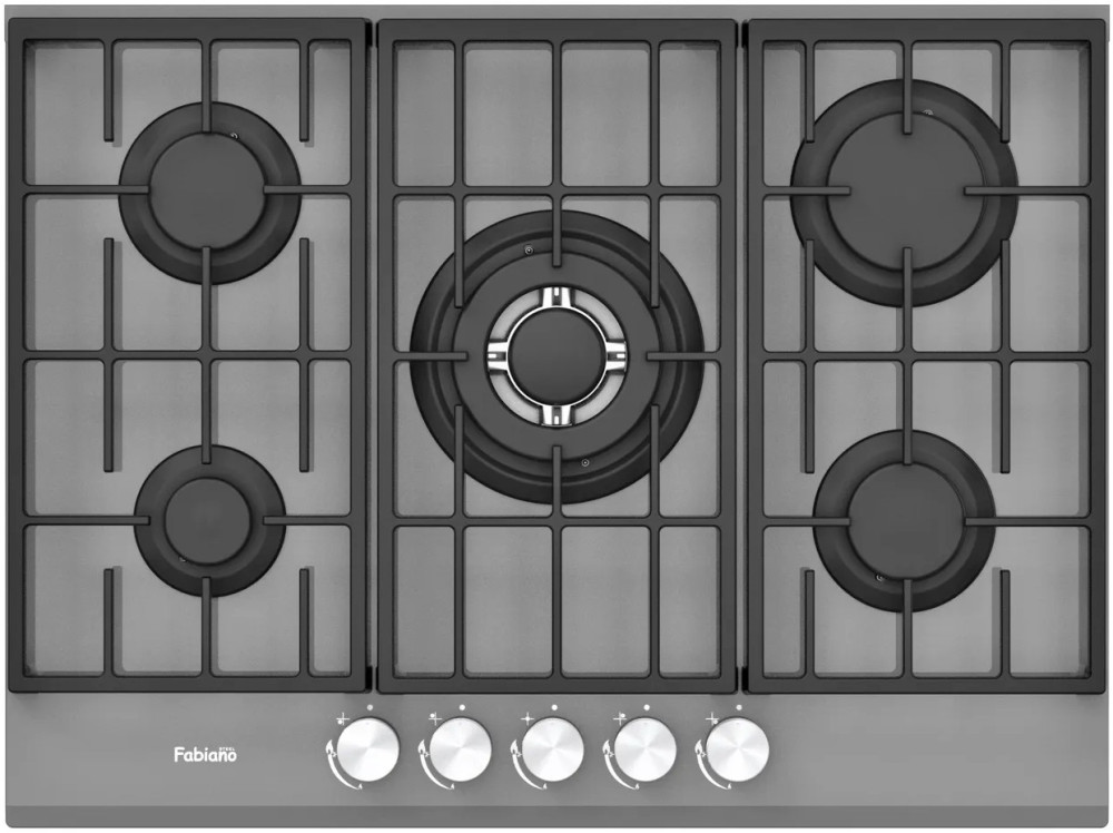 Варочная поверхность Fabiano FHG 8255 VGHT Titanium Glass
