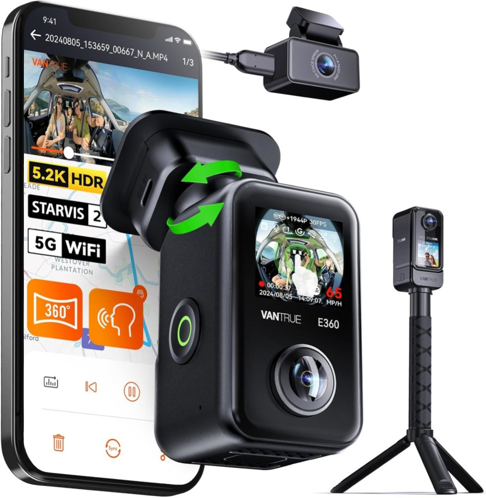 Відеореєстратор Vantrue E360 ACE 52K 360 3CH