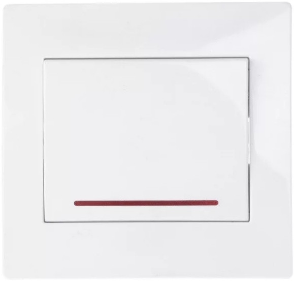 Вимикач Brille VB-1V2L WH (L15-004)