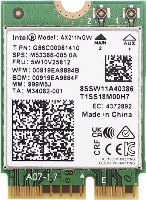 Wi-Fi-адаптер Intel Wi-Fi 6E AX211 (Gig)